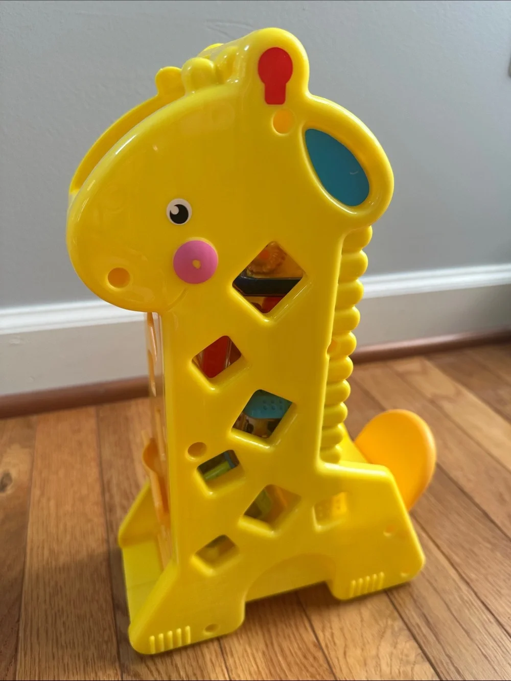 Fisher-Price Yellow Giraffe Shape Sorter Toy for Toddlers